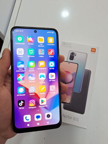 Xiaomi: Xiaomi Redmi Note 10S, 128 GB, rəng - Qara, 
 Zəmanət, Sensor, Barmaq izi