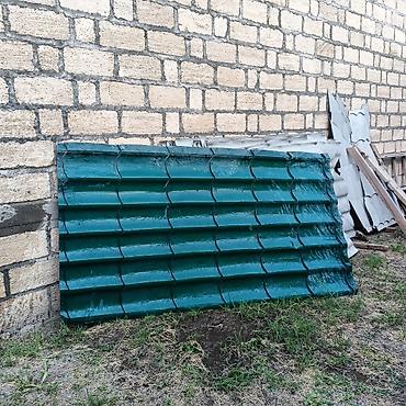 qapi ucun aksesuarlar: Yaşıl rəngli metal profnastil/metal kiremit panelləri Məhsulun — 1