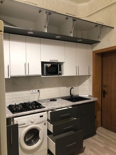 Sifarişlə mətbəx mebeli: Sifarişlə mətbəx dəsti, Özü çəkən petlələr, MDF, Kredit var, Pulsuz çatdırılma — 15