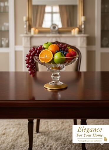 коронка алмазная: Ваза-креманка / Фруктовница / Декоративная чаша на ножке. Материал