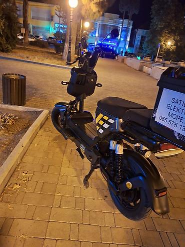 yalquzaq moto: Elektrik moped/scooter - Güclü elektrik mühərriki, səssiz və iqtisadi — 2