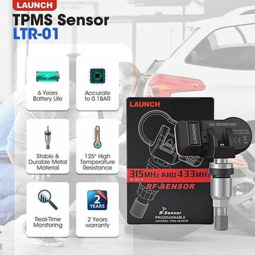 Digər datçik, sensor, qoruyucuların növləri: Launch tpms təkər sensoru spesifikasiya: i̇şləmə tezliyi: 315 mhz — 8