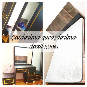 otaq qaplar: Endirim olundu ❗Yataq dəsti satılır 500₼. Çatdırılma quraşdırılma