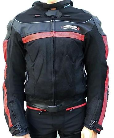 Sportska odeća: Moto jakna leather mesh titanium crno crvena Vrhunska jakna za motor — 11