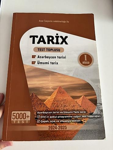 dərs kitabları: Məhsul: “Tarix – Test Toplusu” (I hissə) - Mövzular: Azərbaycan — 1