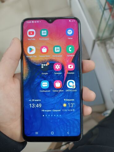 galaxy active: Samsung Galaxy A10, Б/у, 32 ГБ, цвет - Черный, 1 SIM, 2 SIM