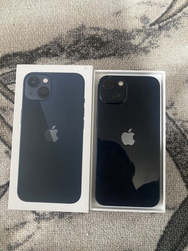 ми 9 с: IPhone 13, Б/у, 128 ГБ, Midnight, Зарядное устройство, Коробка, 86 %