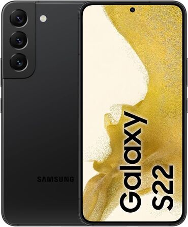 Мобильные телефоны: Samsung Galaxy S22, Б/у, 256 ГБ, цвет - Черный, 1 SIM