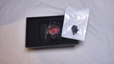 брендовые часы: Часы alabaster industries в красном цвете в комплекте цепочка и