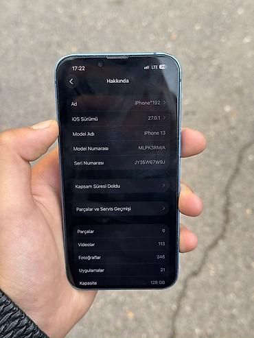 ssd har disk: IPhone 13, 128 GB, Mavi — 3