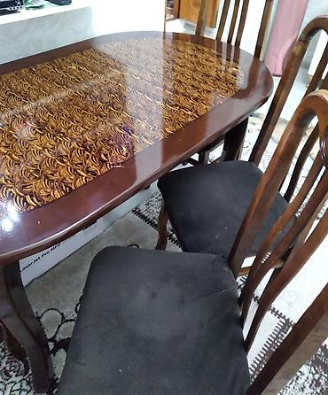 Balkon üçün, İşlənmiş, Açılmayan, Yumru masa, 6 stul lalafo.az -da Balkon üçün, İşlənmiş, Açılmayan, Yumru masa, 6 stul