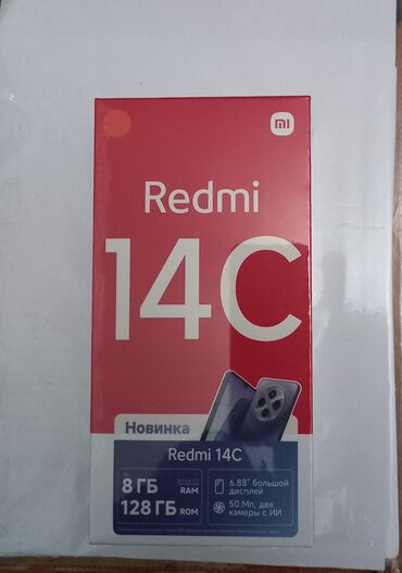 Xiaomi: Xiaomi Redmi 14C, 128 GB, rəng - Qara, 
 Zəmanət, Barmaq izi, İki sim kartlı