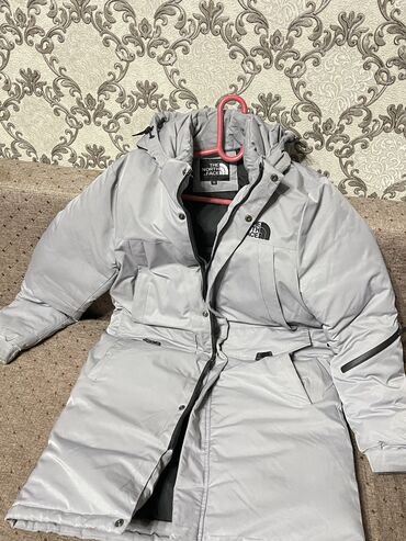 зимние мужские куртки с капюшоном: Эркектердин курткасы, XL (EU 42), The North Face, Колдонулган, түсү - Боз, Өзү алып кетүү, Акысыз жеткирүү