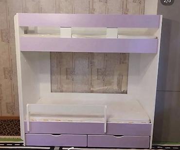 bunk bed: Двухъярусная детская кровать с бортиками и ящиками - Конструкция: два — 1