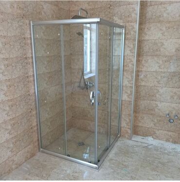Duş kabinaları, arakəsmələr: Yeni Üstü açıq kabina, Künc üçün, Pulsuz çatdırılma — 30
