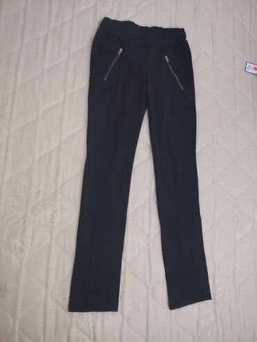 ženske pantalone sa visokim strukom: Crne pantalone-helanke, naznacena vel Xl, ali vise su L