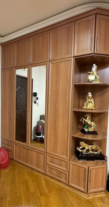 шкаф в гостинную: Б/у, Распашной, 4 двери Прямой шкаф, Шкаф в прихожей