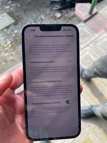 Apple iPhone: IPhone 13 Pro, Б/у, 256 ГБ, Sierra Blue, Чехол, 81 % — 6