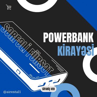 icarəyə verilir: Powerbank icarəsi 🔋 Cihazınızın şarjı bitdi? Bizdə həll var!🔋 Siz