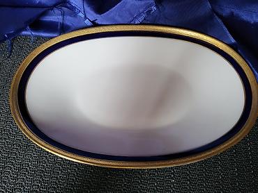 Ostali antikviteti: Oval Heinrich i Co. 1939g+ Bavaria. Oval,porcelan,kobalt,24na — 5