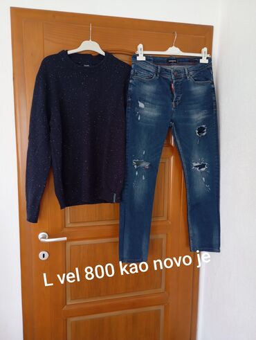 pepco dzemperi novogodisnji: Sweater, L (EU 52), M (EU 50), color - Blue, Cotton