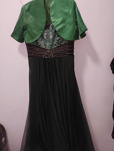 muncuq: Ziyafət geyimləri dəsti - Yaşıl-qara uzun ziyafət donu: Yuxarı — 2