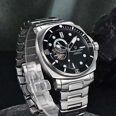 Ručni satovi: PAGANI DESIGN PD-1736 -Crna- Seiko Automatik mehanizam Potpuno nov — 12