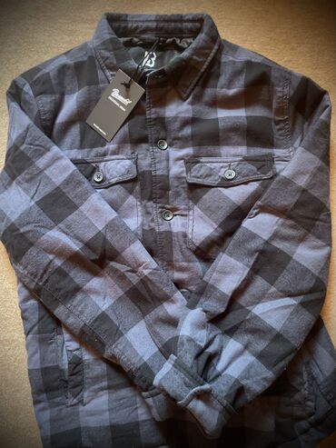 Другая мужская одежда: Батник утепленный. Brandit (Германия). Цвет: Черно-серый (как на фото) — 3