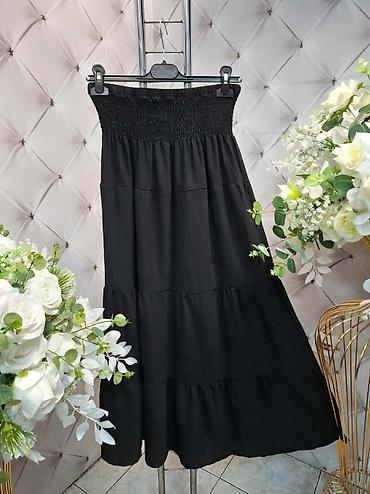 patike baletanke: Ženska boho suknja – dužina maxi/midi, sa širokim rastegljivim šmokom — 2