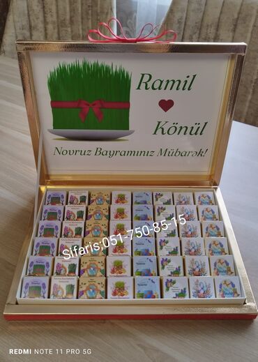 Xonça: Novruz xoncalari sifarisle hazirlanir.Sifarisler indiden