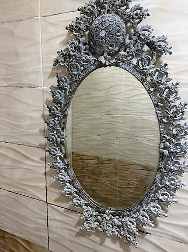 Güzgü Divar üçün, Oval, Dekorativ, Naxışlı