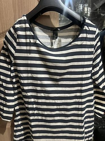 тельняшка: Тельняшка/футболка в полоску H&M - Цвет: темно‑синие и белые — 1