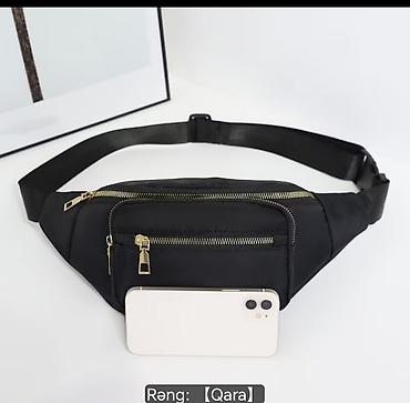 gitara sekilleri: Unisex bel/çiyin çantası – Qara rəng - Yığcam və funksional dizayn — 1