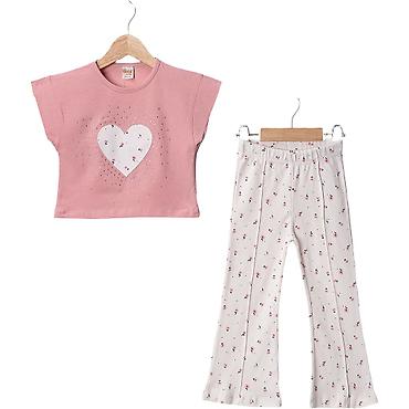 deciji quad: Komplet srce roze 2-5god – TEDDY KIDS Šarmantan dvodelni komplet za — 1