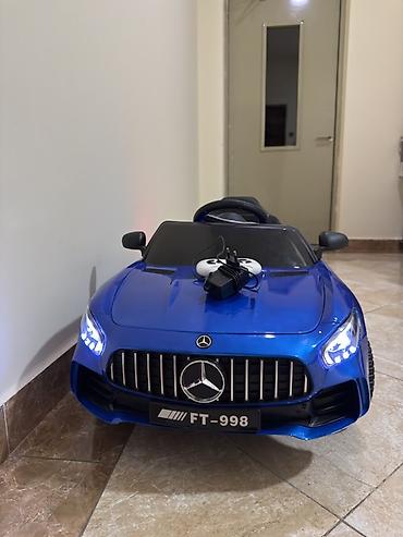 mini mercedes: Uşaq üçün elektrikli minik avtomobili – Mercedes üslubunda, mavi rəng — 1
