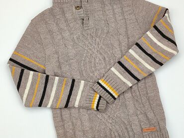 różowy sweter golf: Golf, 9 lat, 128-134 cm, stan - Dobry