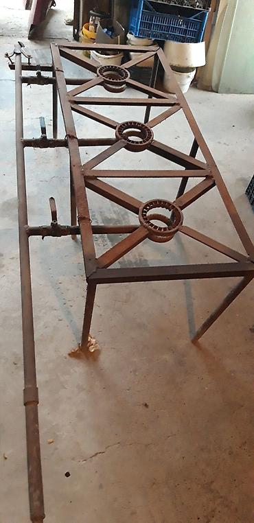 sobasi: Sənaye tipli 3 gözlü qaz ocağı karkası - Material: qalın divarlı — 2