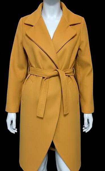 ysl bunda: Elegantni ženski kaput u boji senfa L vel - Kroj: klasičan trench stil — 1