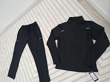 under armor: Мужской спортивный костюм для бега/тренировок (верх + брюки), черный — 1