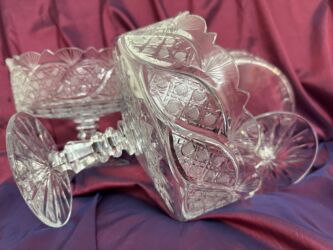 набор кульуч: Фруктовницы большие на ножках. Хрусальные! Диаметр 25 см. Высота 21