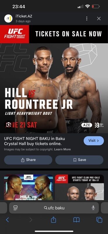 сиделка в баку 2019: Bakıda, Crystal Hall-da keçiriləcək UFC Döyüş Gecəsi tədbirinə