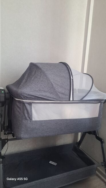 защита в кроватку: Люлька, Б/у, Колыбель, Металл, цвет - Серый