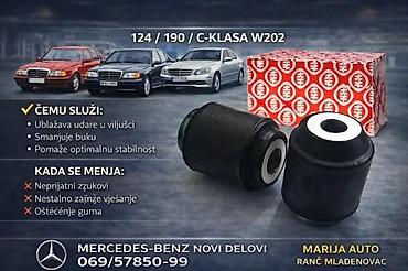 alat za opruge amortizera: MERCEDES 124 190 BIKSNA ZADNJE VILJUSKE SILEN BLOK | silen blok — 2