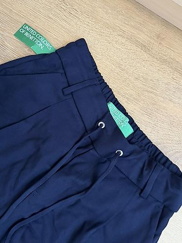 кожанные штаны: Брюки United Colors of Benetton новый - Цвет: темно‑синий (navy) - — 2