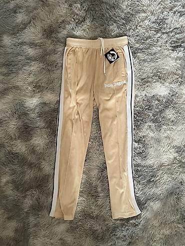 nike tech fleec: Спортивные штаны Palm Angels - Цвет: бежевый (песочный) - Материал — 1