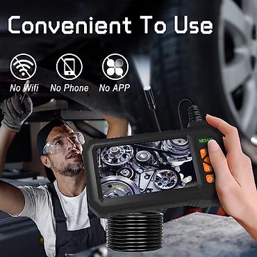 alfa r36: 4.3 Düym IPS LCD Ekranlı Sənaye Endoskopu, 8mm Tək Linzalı IP67 Su — 4