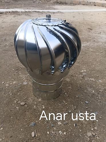 hava ufurucu: Paslanmayan poladdan turboventilator başlıqları - Tətbiq: damda — 3