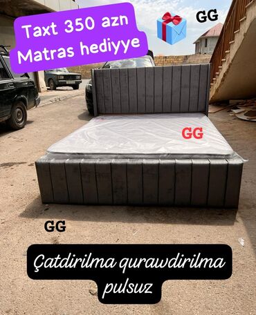 taxt üçün matraslar: Yeni, İkinəfərlik çarpayı, Matras ilə