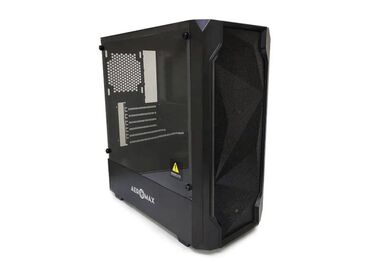 чехлы poco: ПК корпусу, Колдонулган, Aeromax, ATX, түсү - Кара
