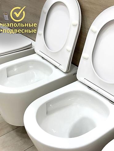 толетный стол: Унитазы (напольные и подвесные) - Типы: напольные и подвесные модели — 1